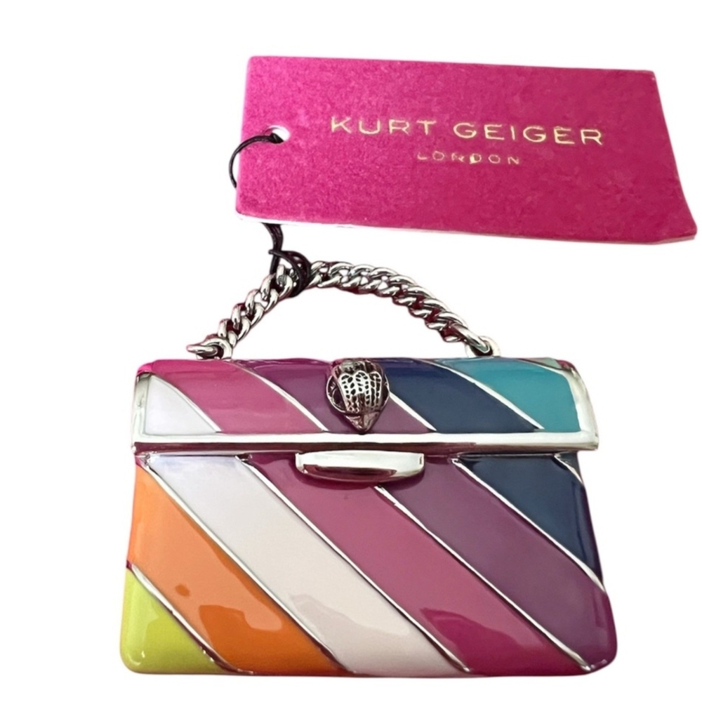 Kurt Geiger Multicolor Striped Brooch NWT